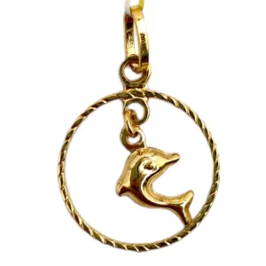 Dolphin With Round Charm