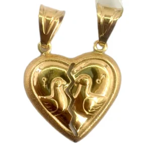 Love Bird Heart Charm