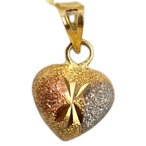 Three Tone Heart Charm