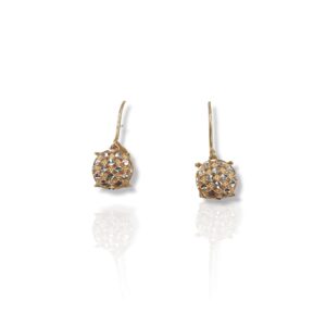 Round Diamond Cut Earrings