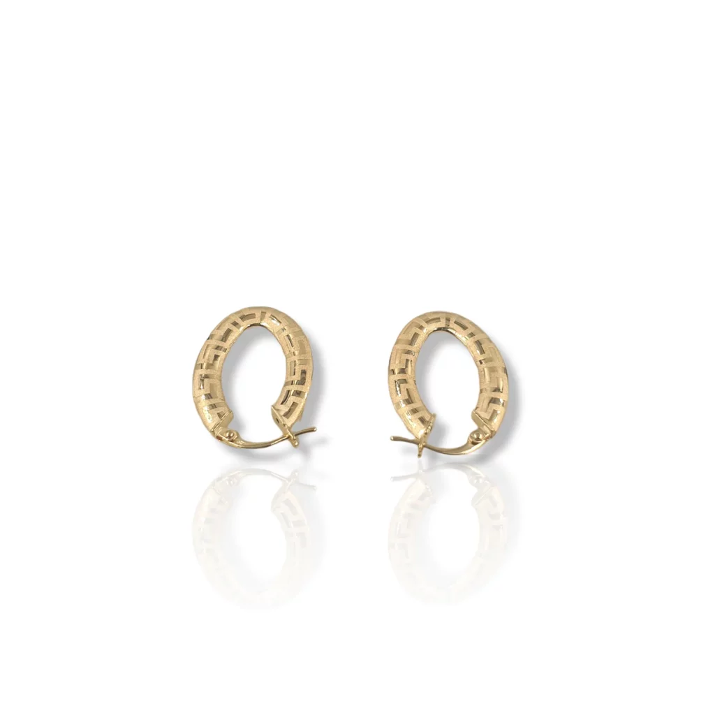 Oval Met Earrings