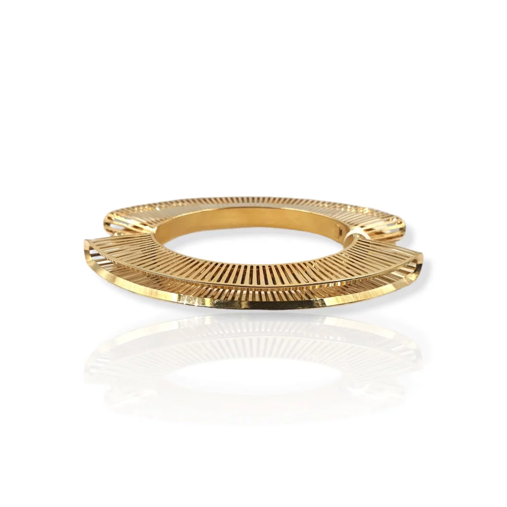 Oval Raffia Mirror Bracelet