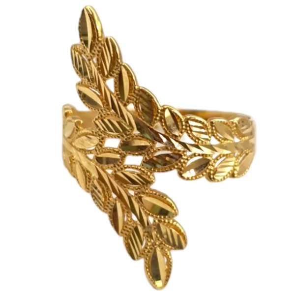 Marquise-Cut Leaves Ring