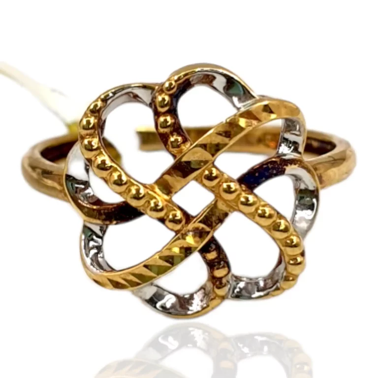 Flower Ring Three Tone