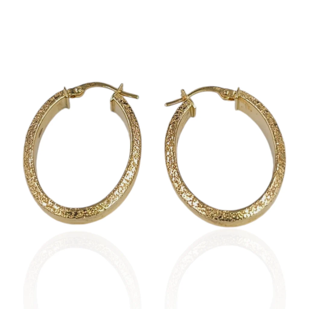 Oval Texture Earrings