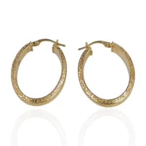 Oval Texture Earrings