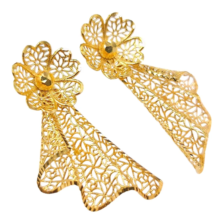 Mesh Flower Earrings