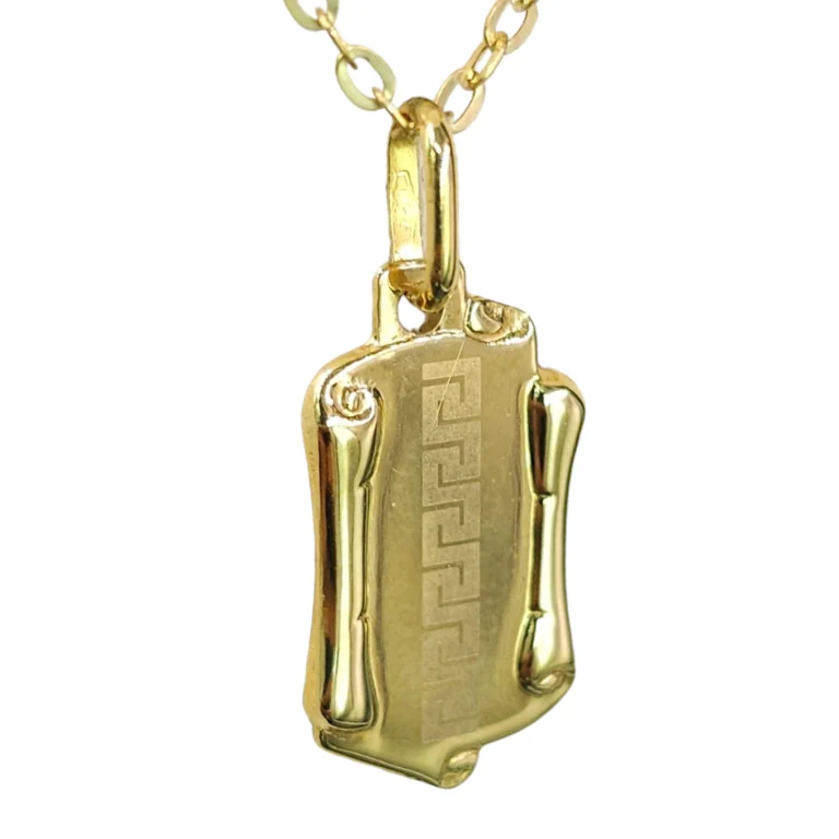 Golden Plate Charm