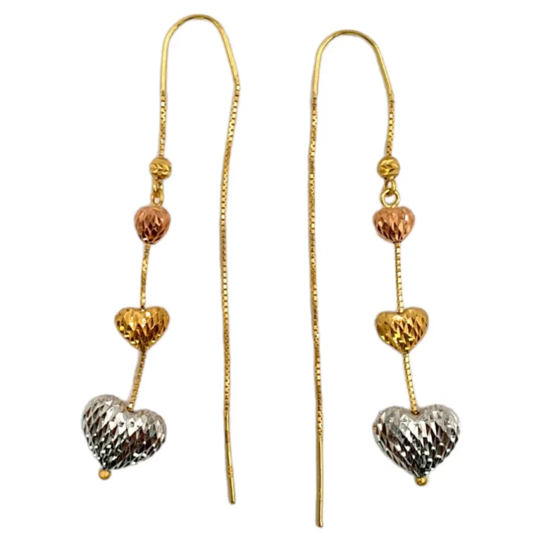 Triple Heart Earrings