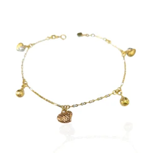 Heart Pear Charm Bracelets