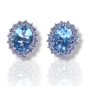 Aquamarine Stone Earrings