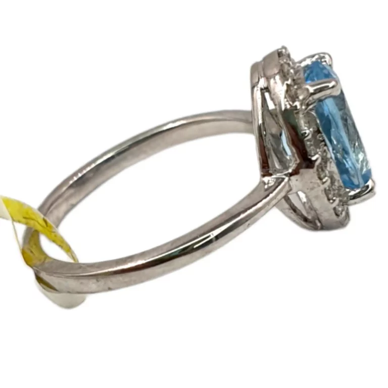 Aquamarine Diamond Ring