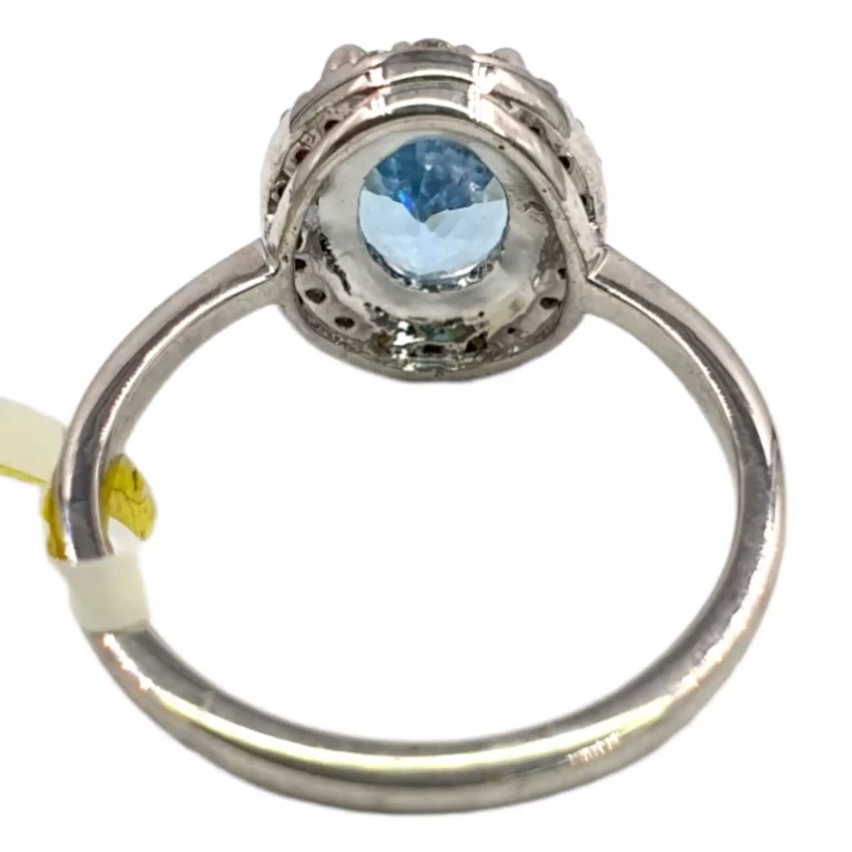 Aquamarine Diamond Ring