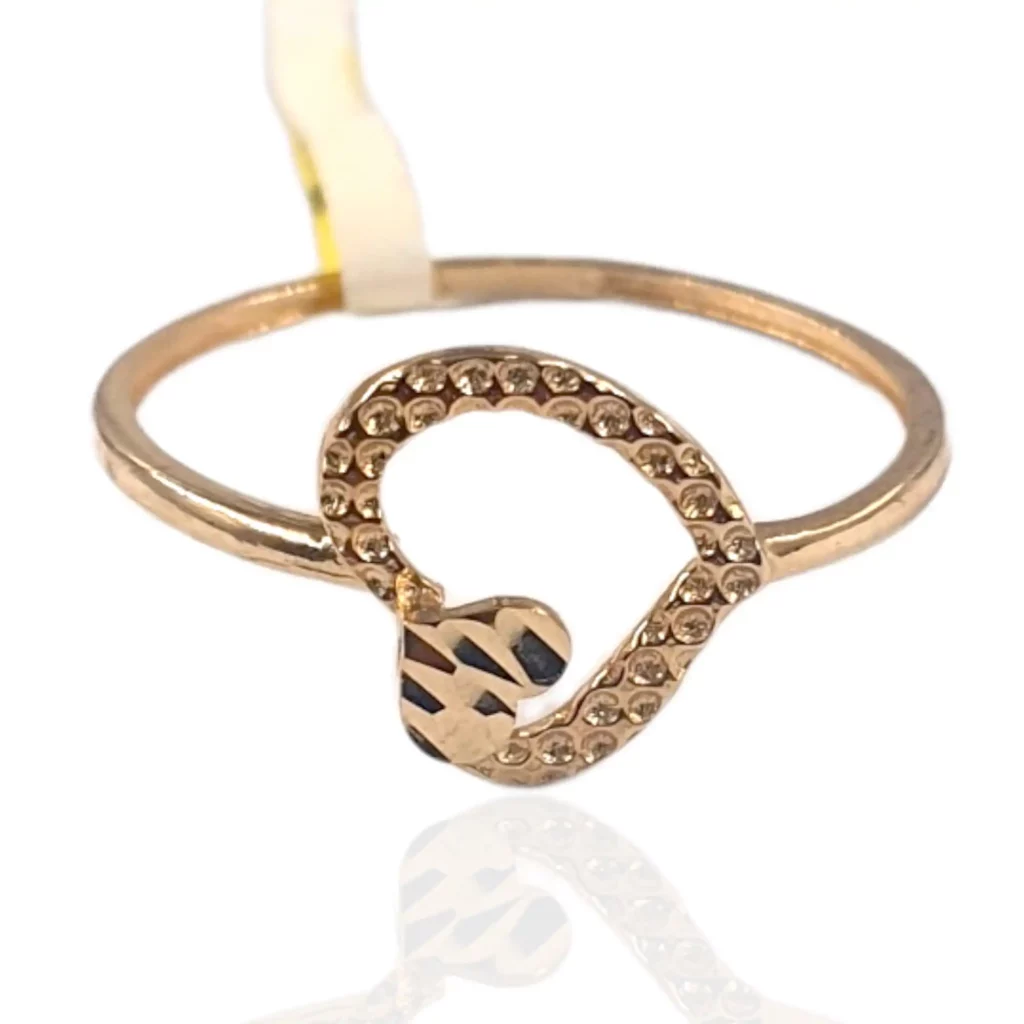 Double Heart Charm Ring