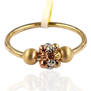 3 Tone Flower Ring