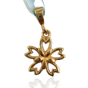 Flower Heart Charm Pendant