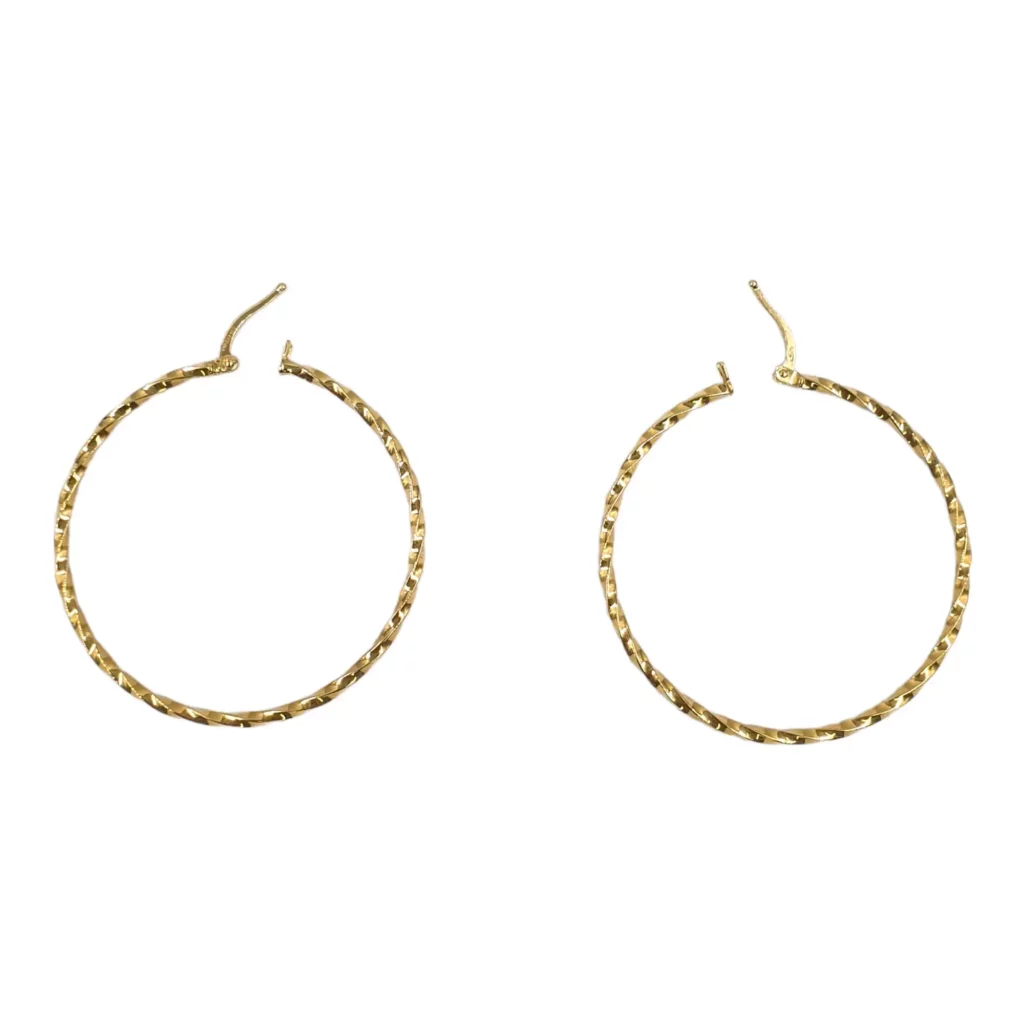 Round Spiral Hoop Earring