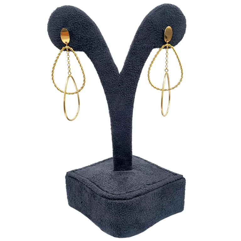 Duo Tear Rope Drop Earring