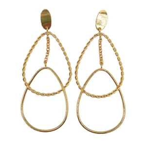 Duo Tear Rope Drop Earring