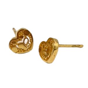 Heart Charm Stud Earring