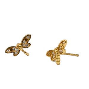 Butterfly Charm Stud Earring