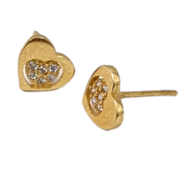 Double Heart Stud Earring