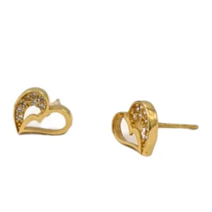 Fancy Broken Heart Stud Earring