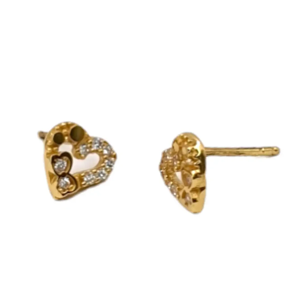 Fancy Heart Stud Earring