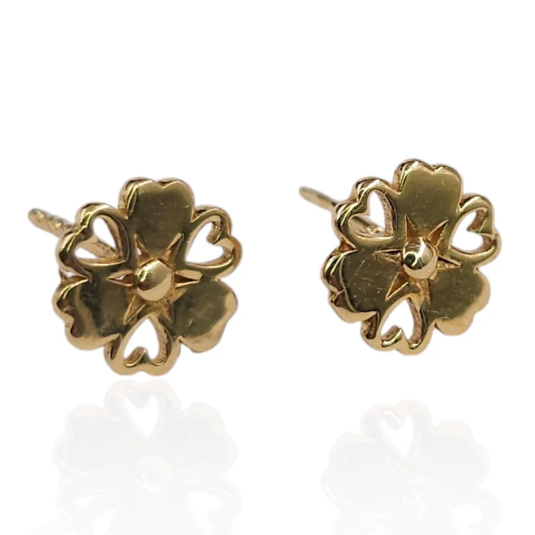 Flower Heart Stud Earring