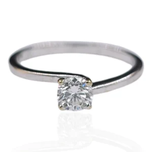 White Round Diamond Ring